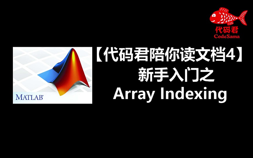 【代码君陪你读文档4】新手入门之Array indexing哔哩哔哩bilibili