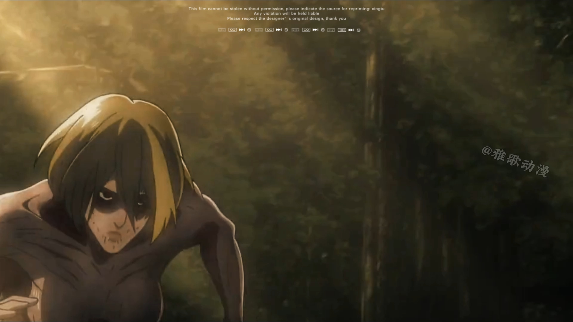 进击的巨人 艾伦被女巨人从巨人体内咬出并吞进腹中