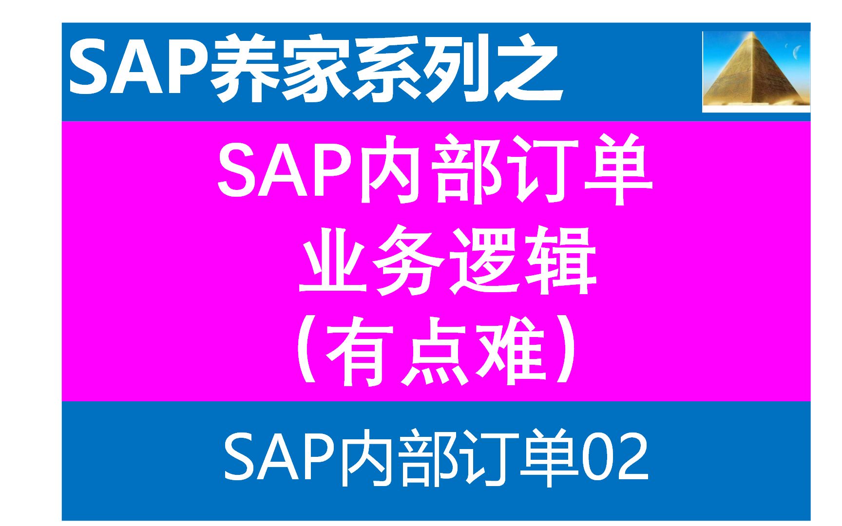 SAP内部订单02 业务逻辑 SAP S4 FICO全套 SAP MM SAP ABAP SAP入门哔哩哔哩bilibili