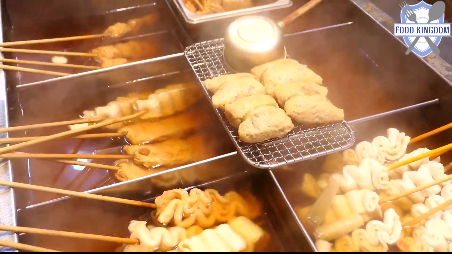 韩国街头美食-国立美食之家釜山鱼饼街头小吃釜山锡罐夜市