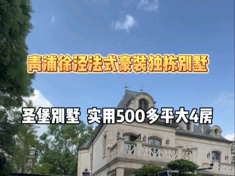 青浦徐泾法式豪装独栋—圣堡别墅!实用500多平豪装大4房,占地800平大花园!哔哩哔哩bilibili