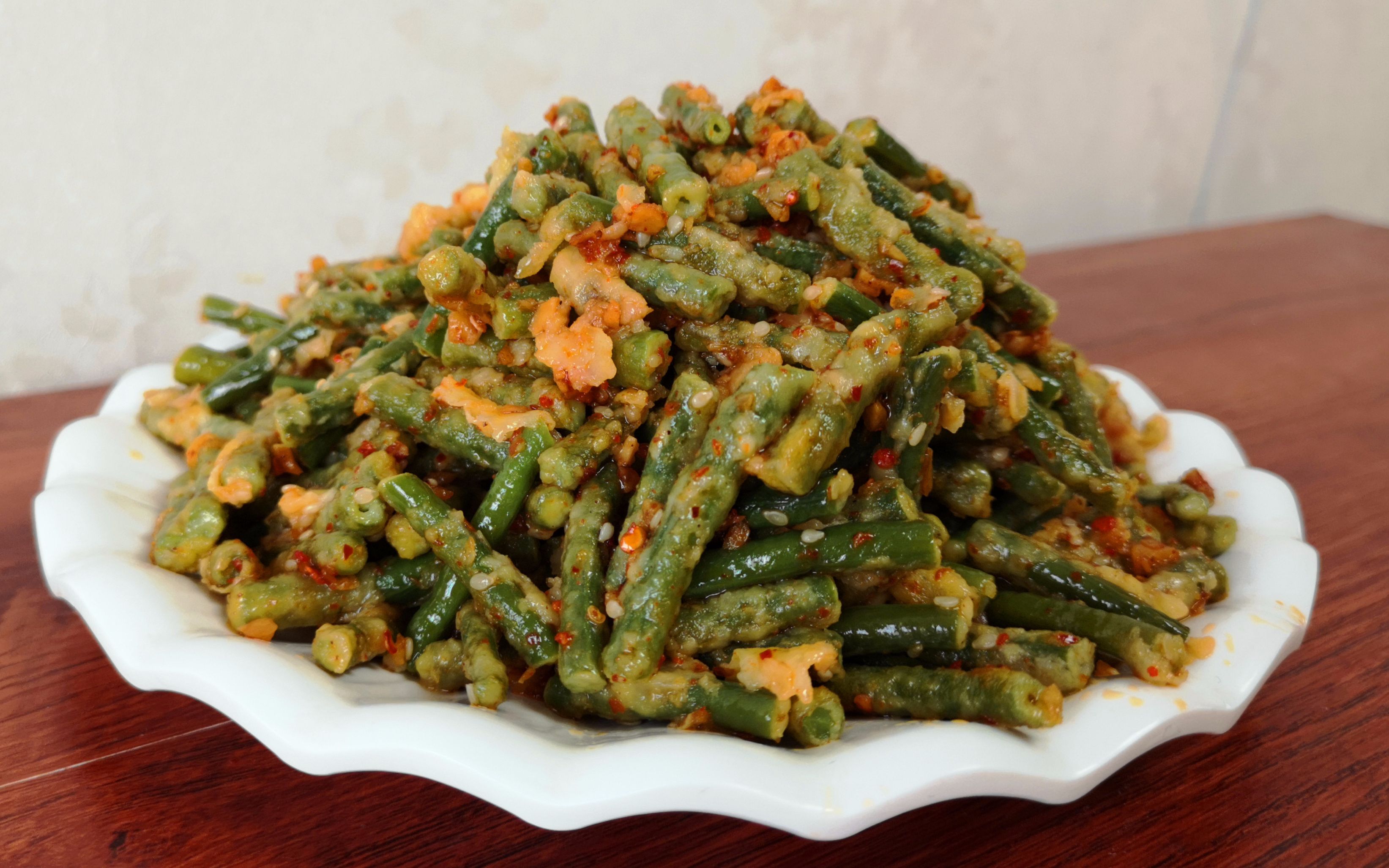 蒸豆角的家庭做法,步骤简单,不粘不坨,好吃快速又解馋