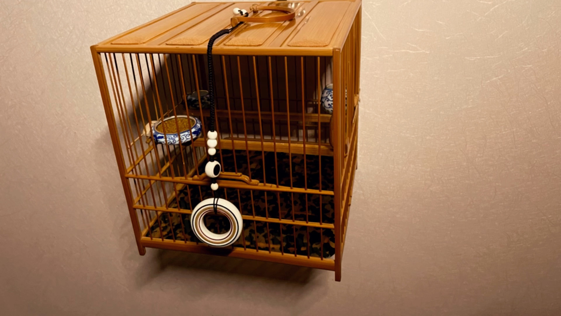 活动作品绣眼鸟笼板笼