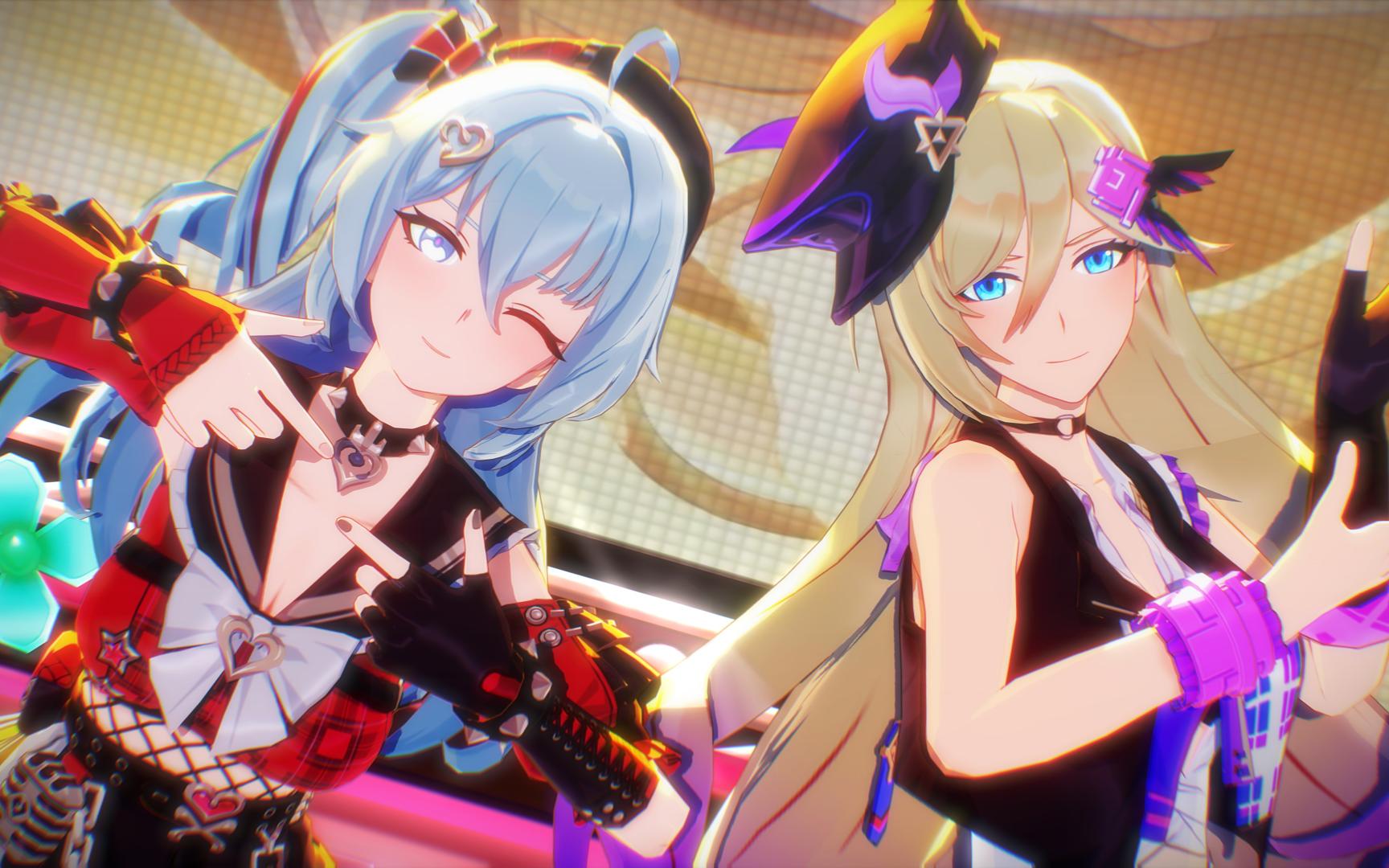 【崩坏3/mmd】呆鹅&绮罗 『爱派dancehall』