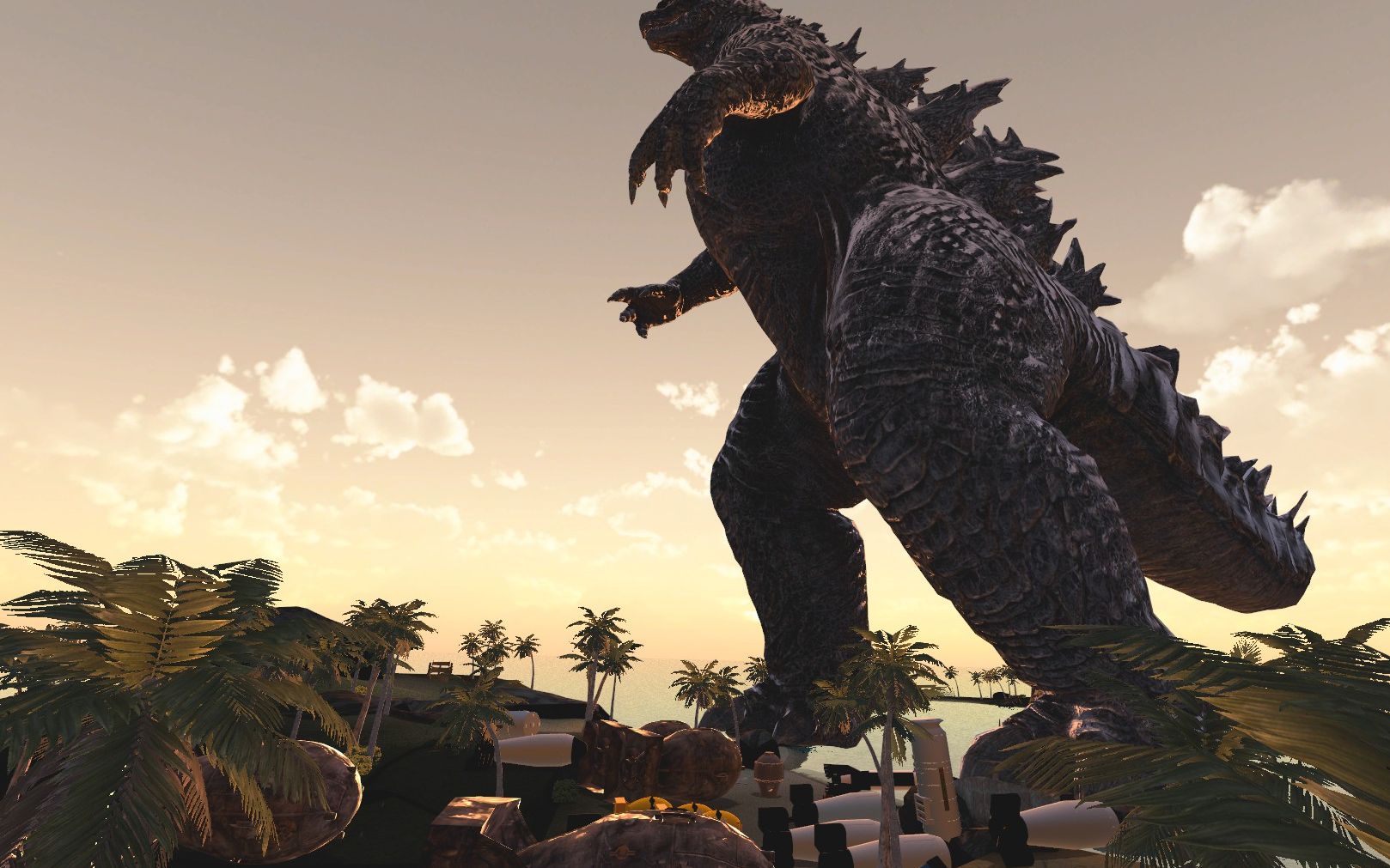 {gmod}用100个核弹炸哥斯拉,竟然.