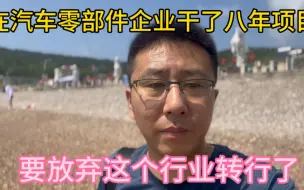 Download Video: 在汽车零部件企业做了八年项目经理，准备放弃这个行业，转行了。