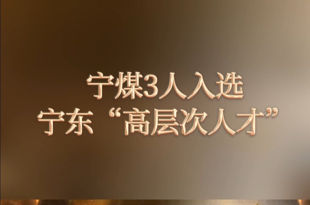 宁煤3人入选宁东“高层次人才”哔哩哔哩bilibili