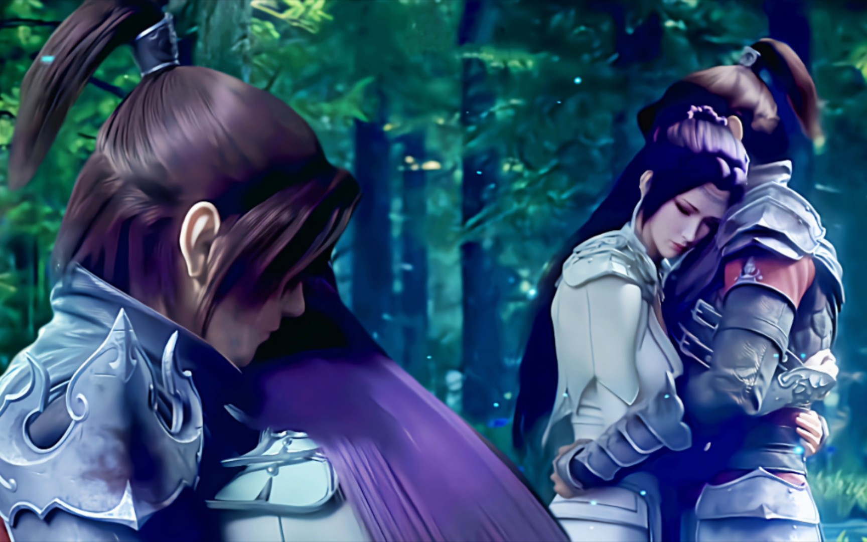 这才是《斗破苍穹》动漫原版本"情侣小树林拥别"魔兽山脉萧炎拥别云韵