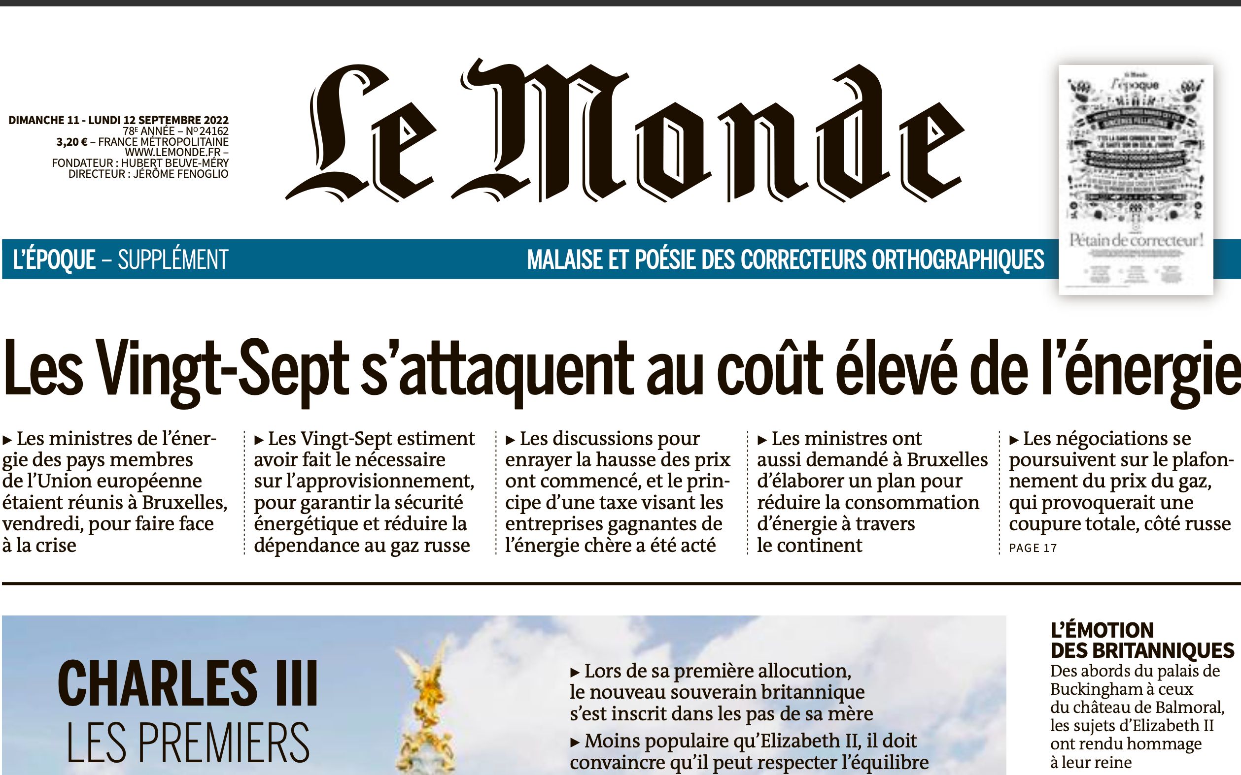 【精读外刊】L'Europe s'attaque aux prix 㩬ev㩳 de l'㩮ergie (a)  Le Monde 220911哔哩哔哩bilibili