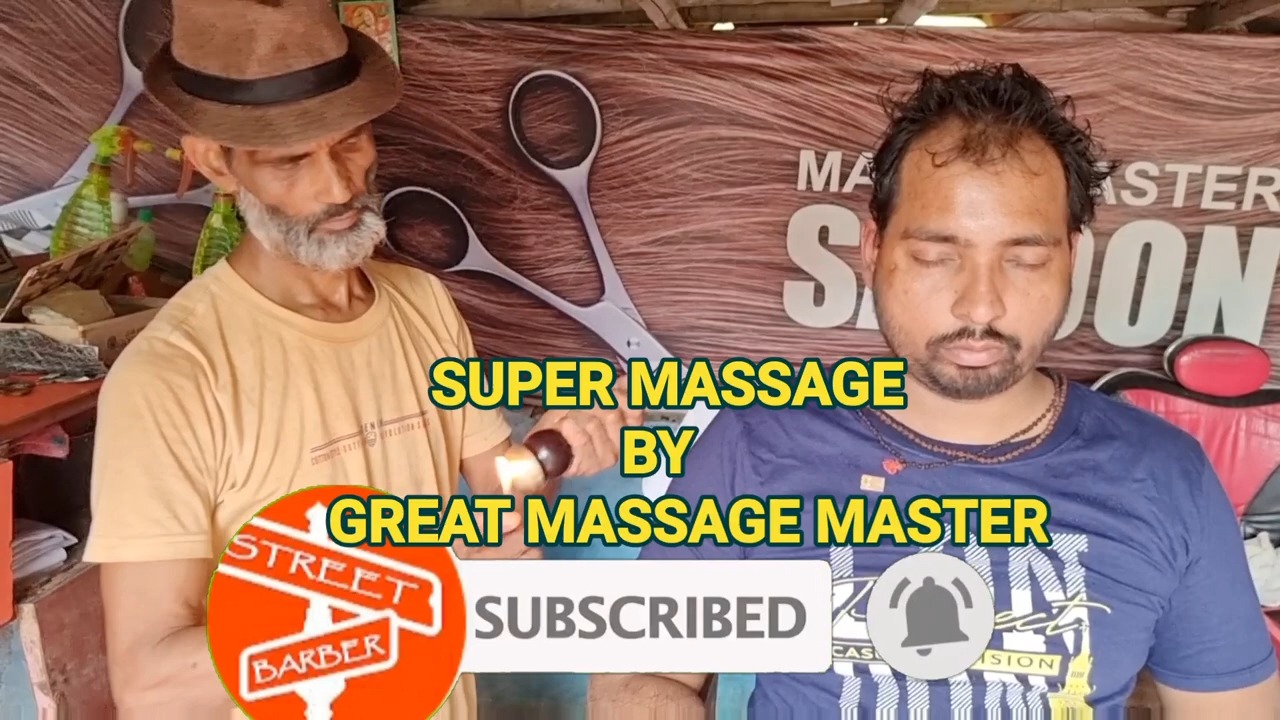 Indian Barber,Manoj master Super Powerful Massage With Hot Kansa UNIQUE Massage,哔哩哔哩bilibili