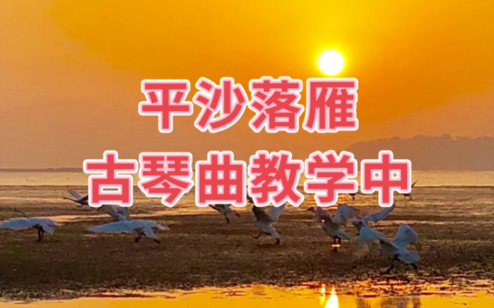 [图]古琴曲《平沙落雁》中集 管平湖版，详细教学讲解！