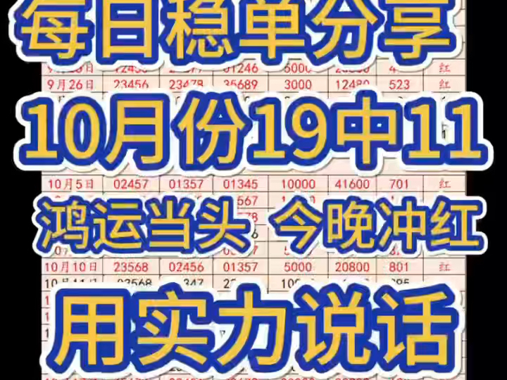 今日排三五码推荐,倍投方案,看准走势!五码精选预测!哔哩哔哩bilibili