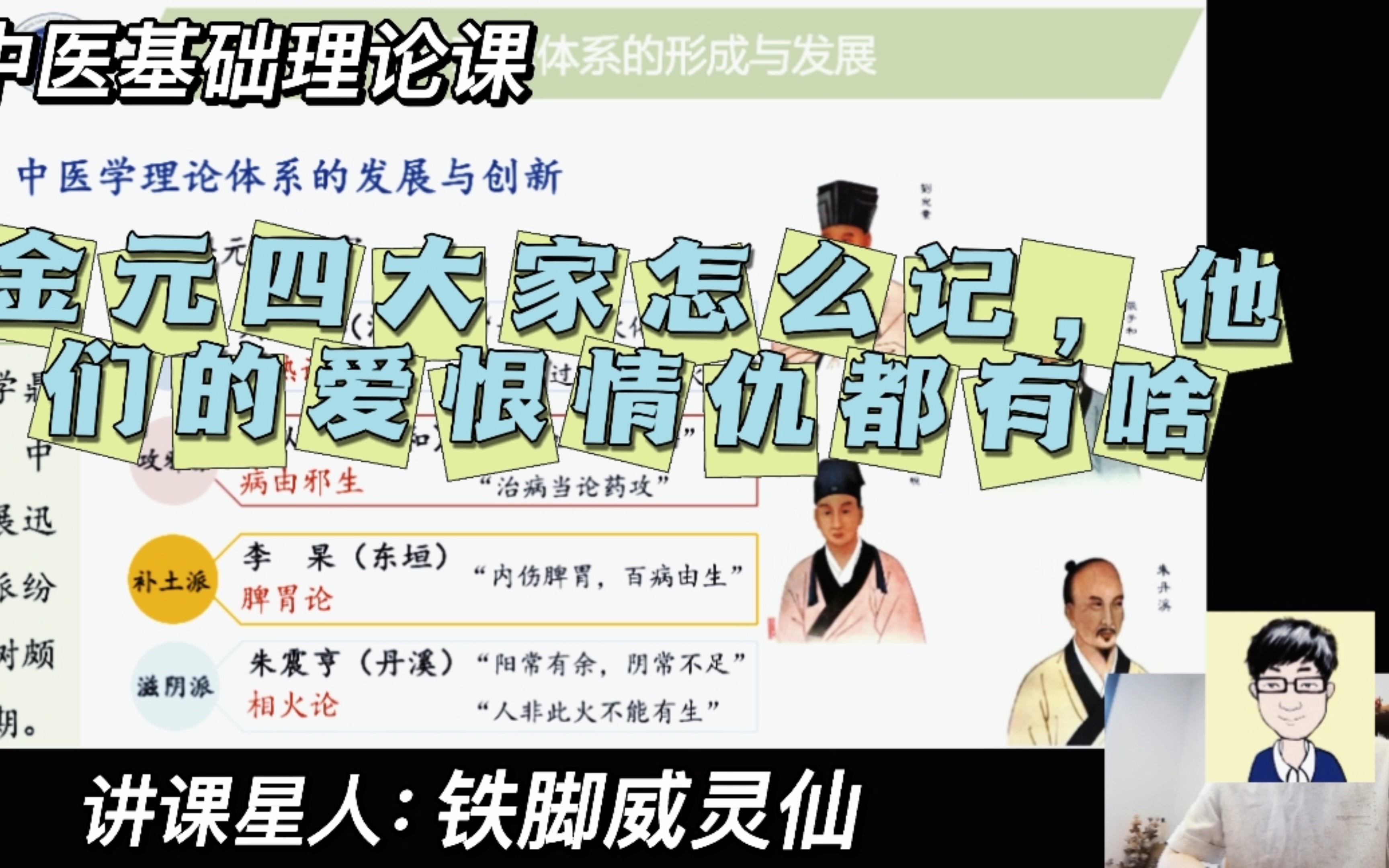 中医基础理论课:金元四大家怎么记,他们的爱恨情仇都有啥哔哩哔哩bilibili