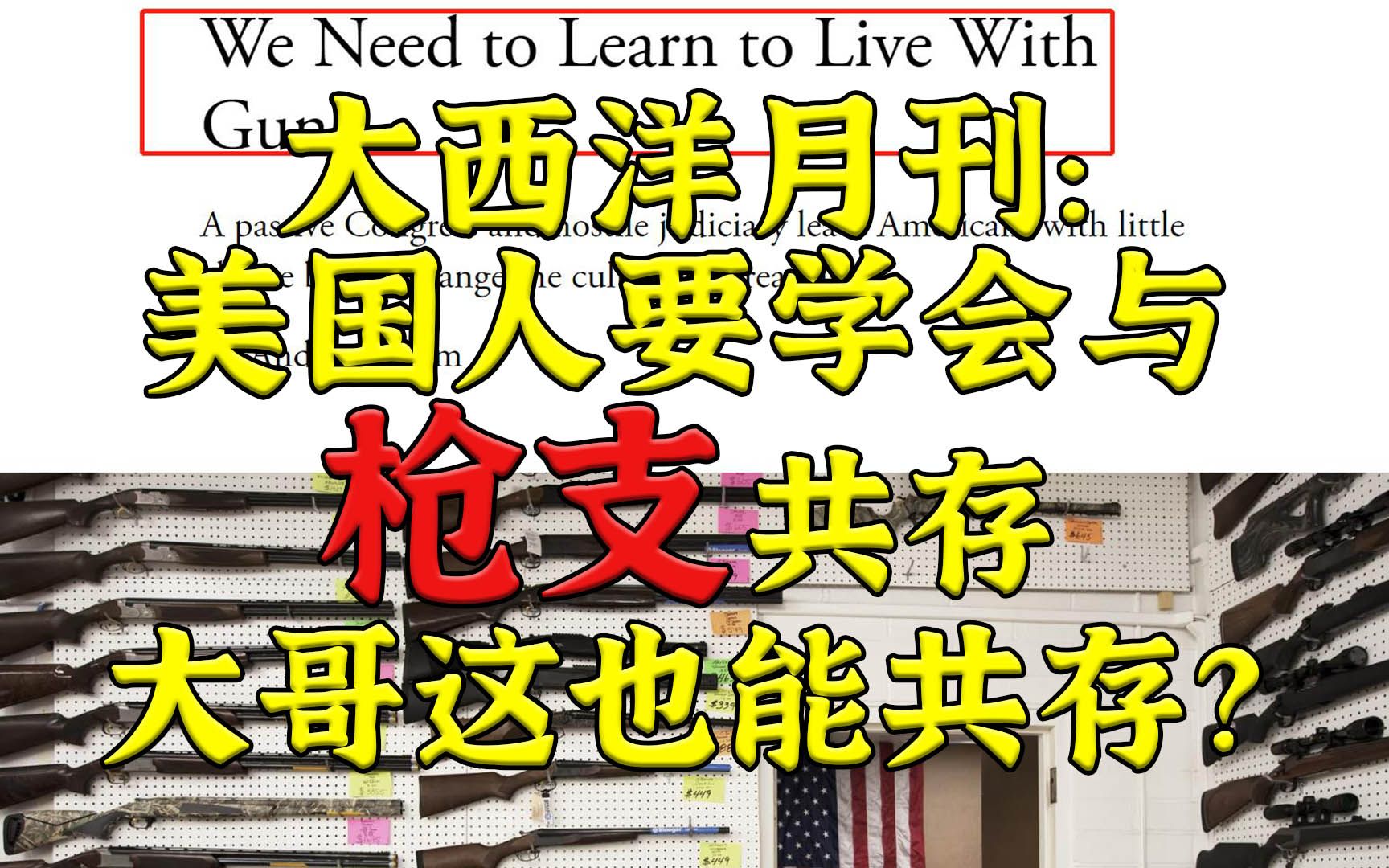 [图]大西洋月刊：美国人要学会与枪共存。这也能共存？！