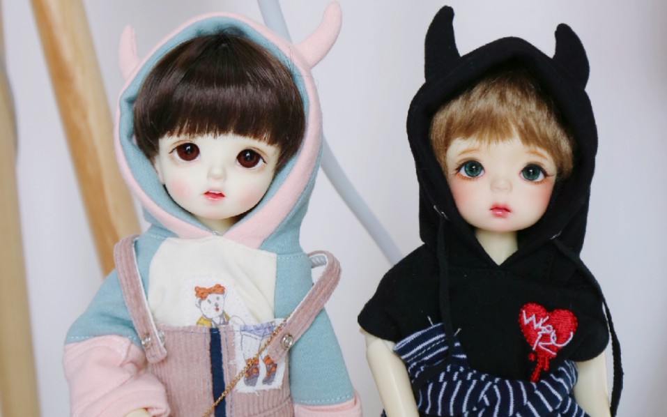 【bjd】近期购买的一些六分娃衣+牛哄哄和暖薄荷wru的试穿哔哩哔哩bilibili