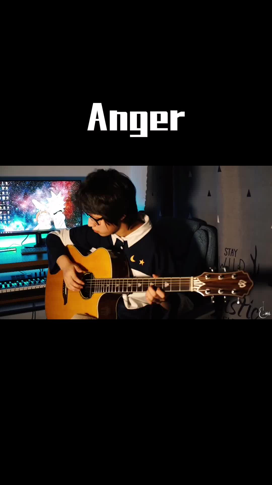 国庆节快乐之练的不好的anger吉他指弹宝藏指弹段子指弹吉他