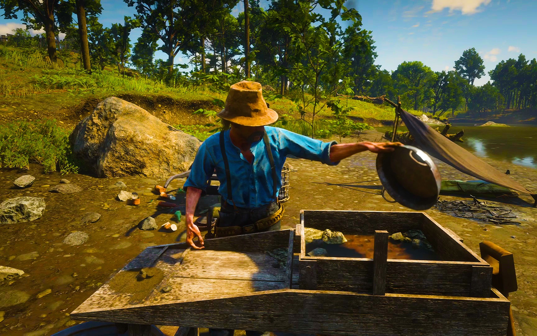 【荒野大镖客2】史上最笨的淘金客,一顿造作猛如虎,亏得只剩2.