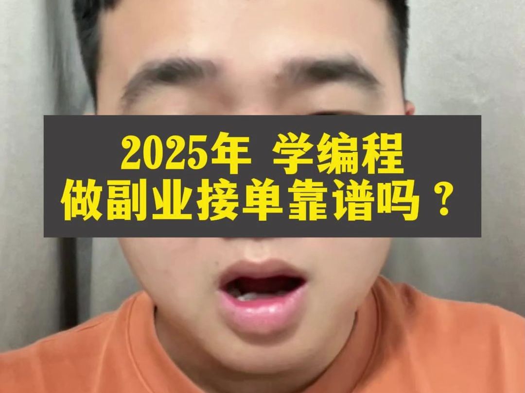 2025年 学编程做副业接单靠谱吗?哔哩哔哩bilibili