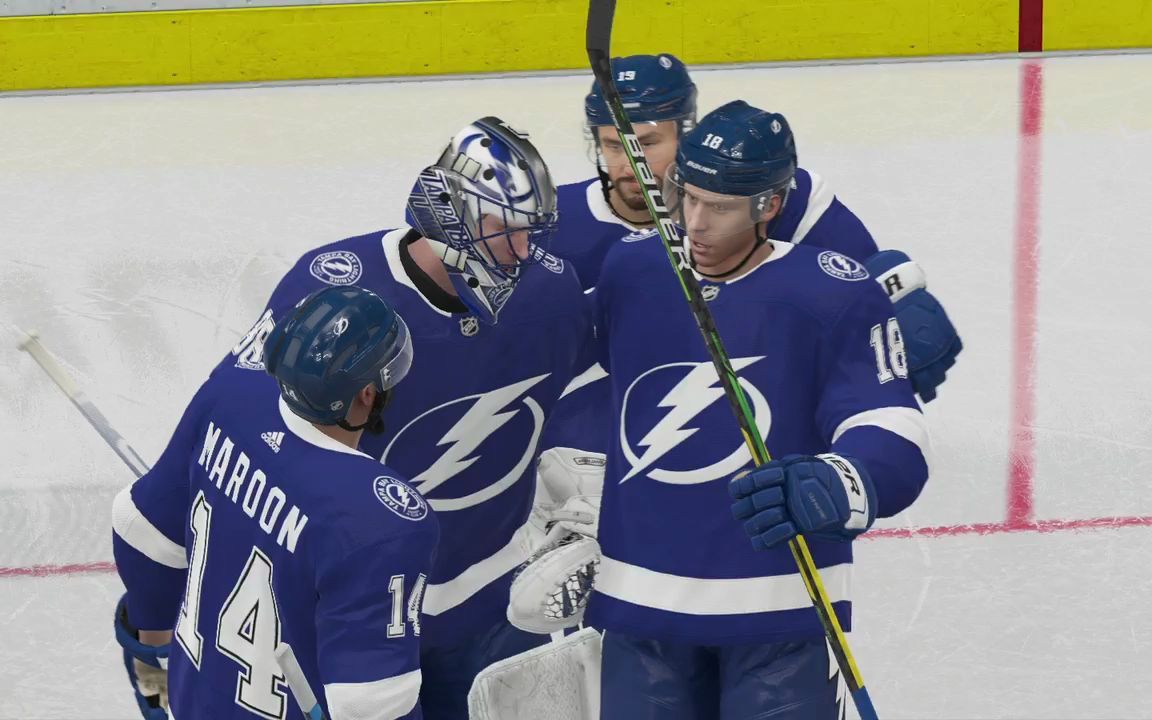 nhl21 坦帕湾闪电队赢球了!