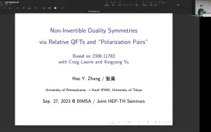 Скачать видео: Hao Zhang-Noninvertible Duality Symmetry via Relative QFT and Polarization Pairs