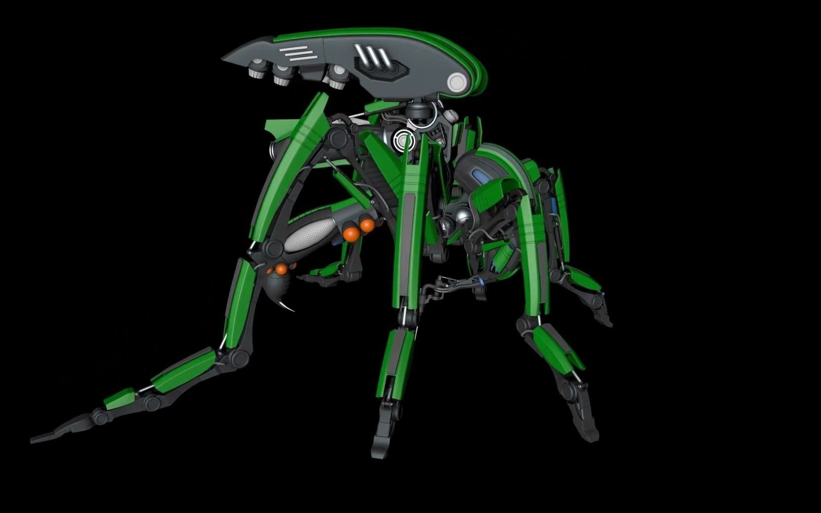 c4d 科幻机械蚊子建模 绑定教程演示