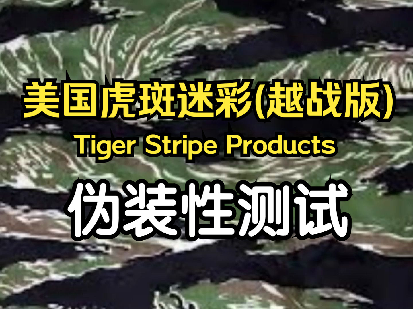 【迷彩测评】美国虎斑迷彩Tiger Stripe Products哔哩哔哩bilibili