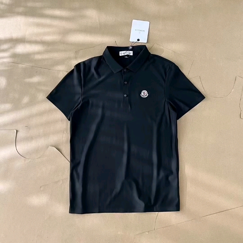 moncler蒙口男士冰丝面料短袖翻领polo衫