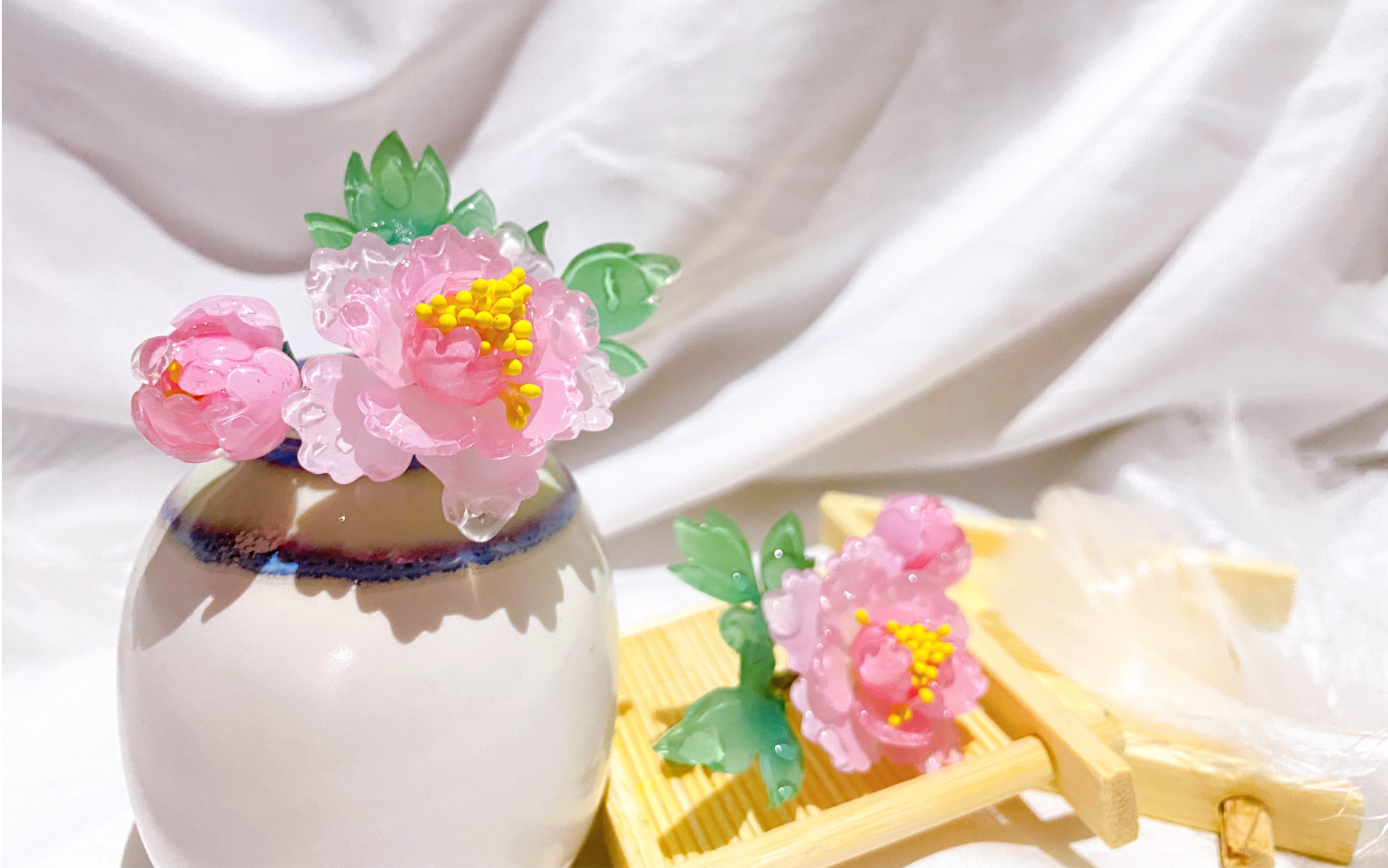 【热缩片】小牡丹制作过程/伪教程