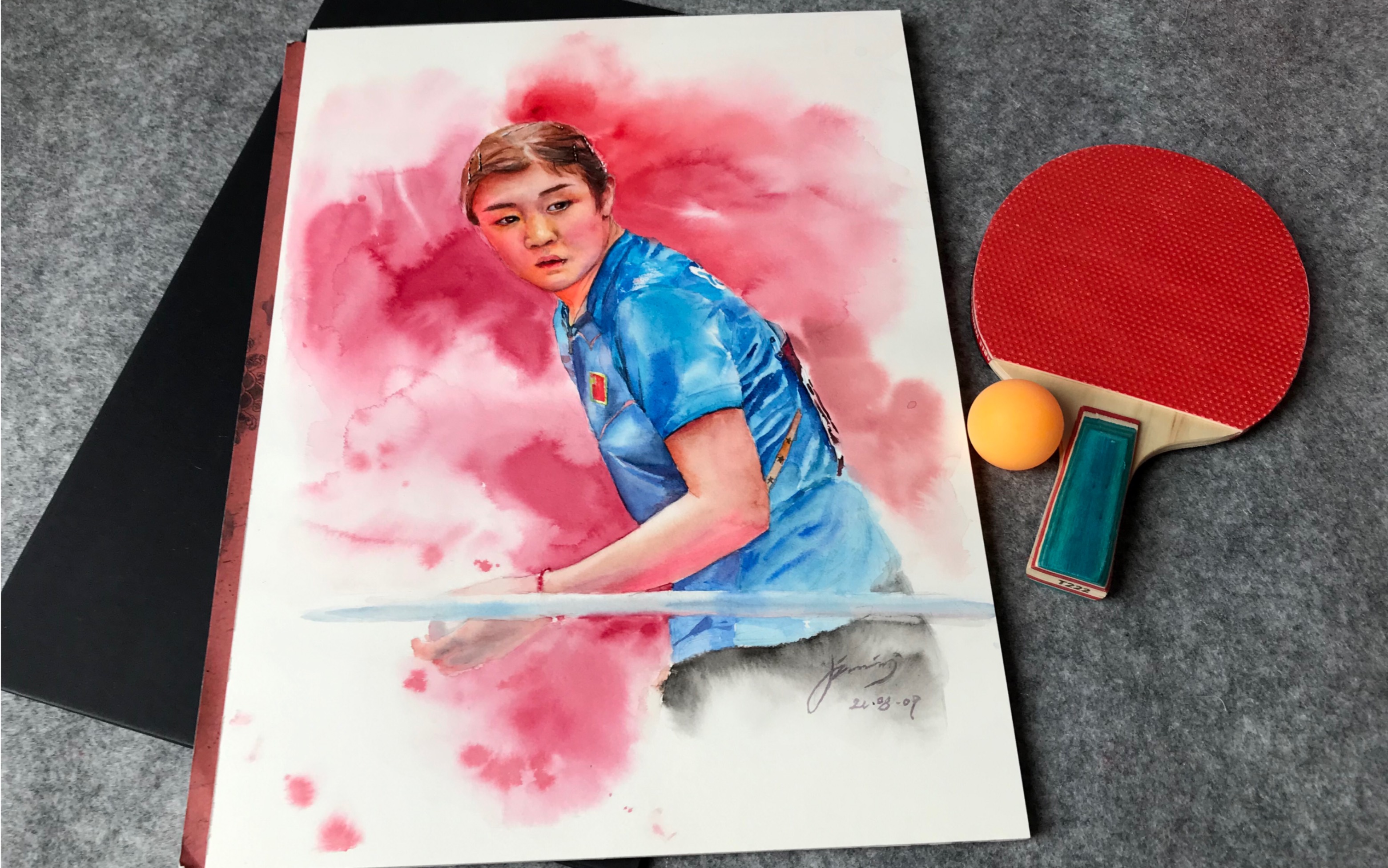 乒乓球画画作品一等奖图片