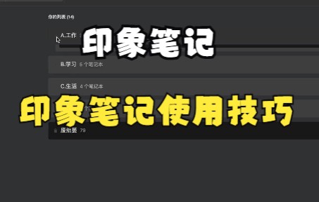 【印象笔记技巧】今天教你给印象笔记加上不同的标签,这样方便从每一个维度进行精准查找哔哩哔哩bilibili