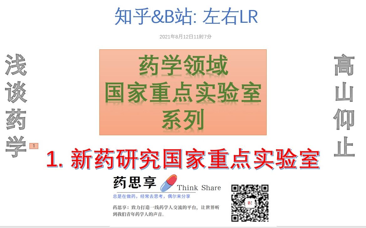 药学国重系列【1】@ 新药研究国家重点实验室#中科院上海药物研究所哔哩哔哩bilibili