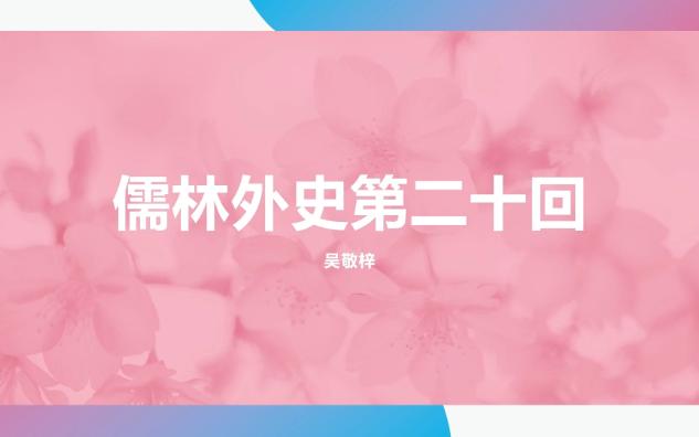 儒林外史第二十回 匡超人高兴长安道 牛布衣客死芜湖关哔哩哔哩bilibili