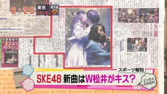 【SKE48- W松井】俩夫妇热吻！为了配合“即使接吻也是左撇子 キスだって左利き”新曲，添加了W松井热吻的pose？20120812