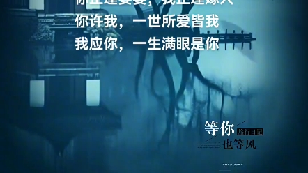 下辈子我们早点相遇 我换个地方等你 不见不散!
