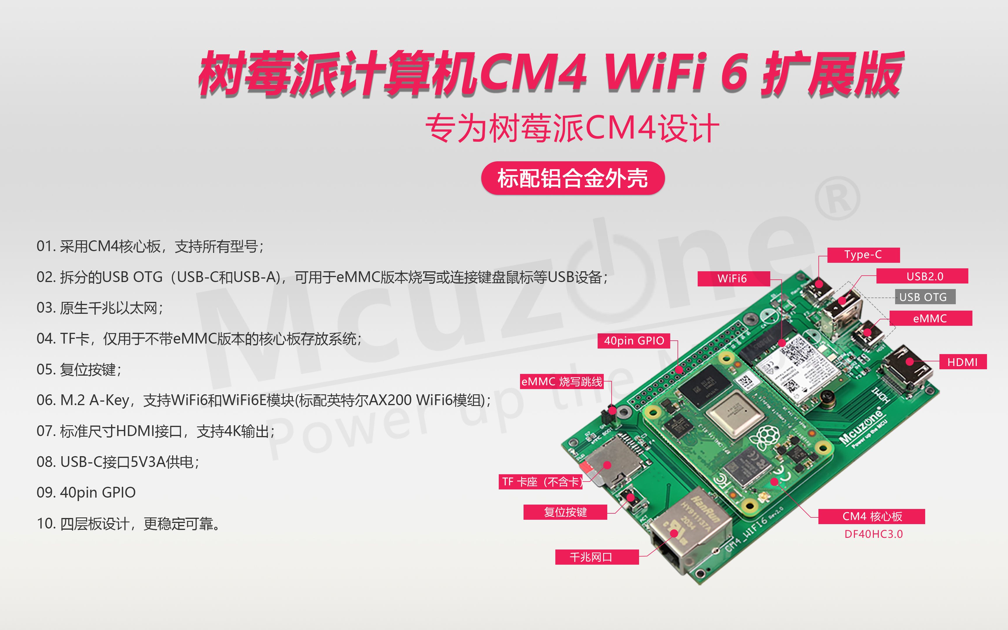 基于树莓派CM4平台的CM4WiFi6/WiFi6E扩展板硬件介绍哔哩哔哩bilibili