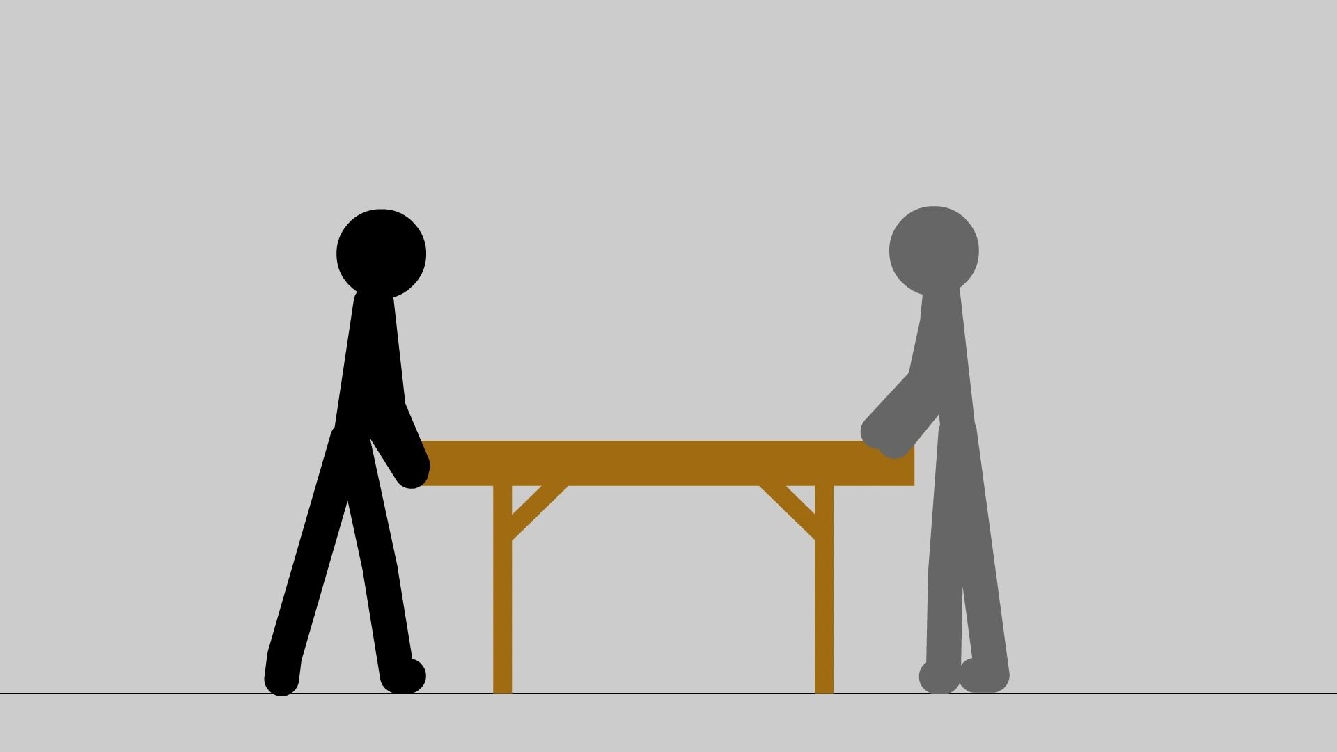 [火柴人动画]桌子前面的打架