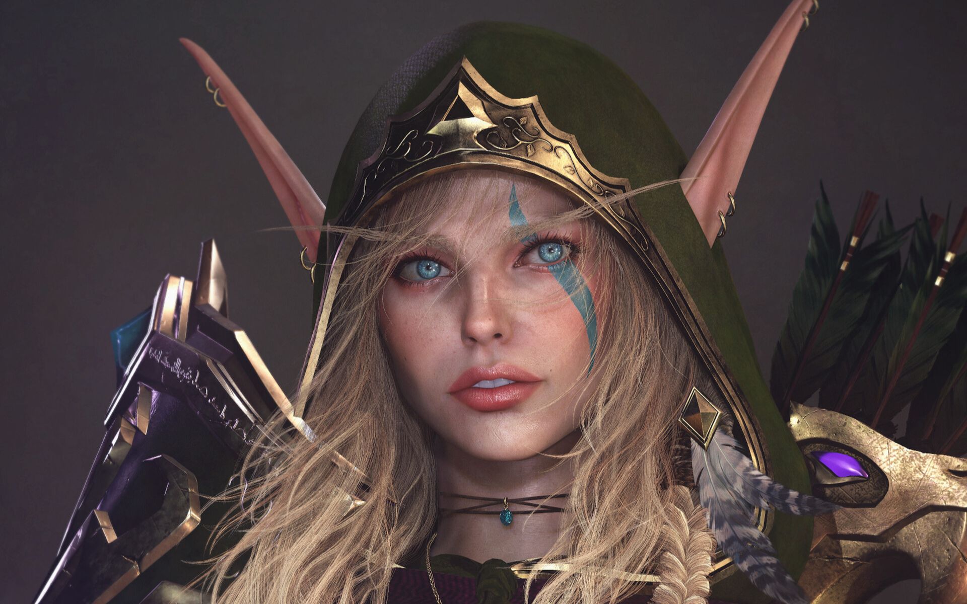 3dsmaxzbrush奥蕾莉亚风行者女性角色实时制作教学韩语中字female