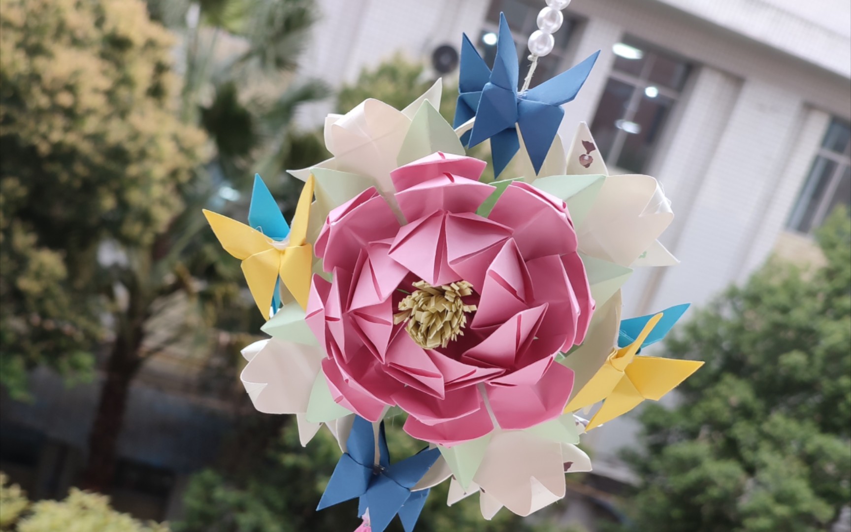 【折纸花球】蝴蝶入梦,如梦幻泡影.