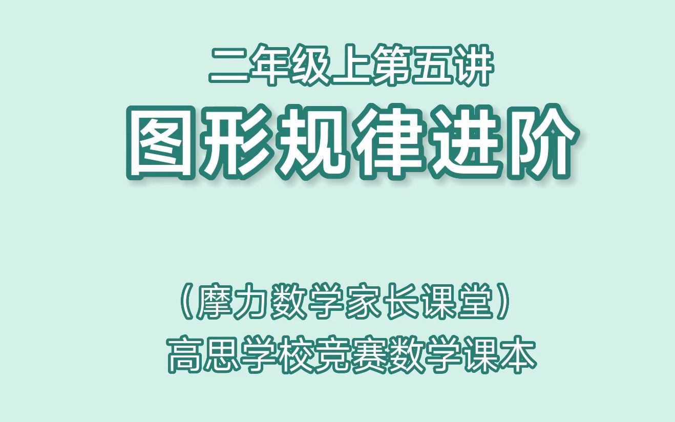 [图]高思二年级上第五讲《图形规律进阶》家长课堂