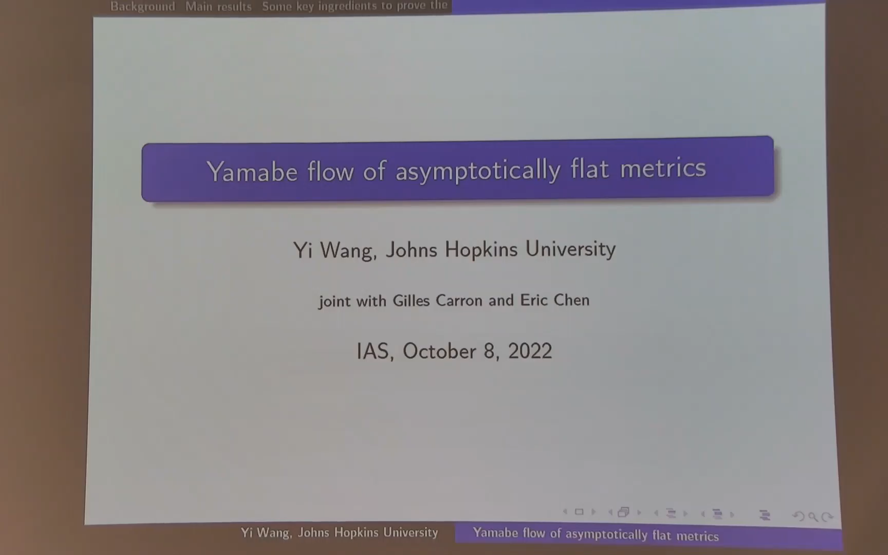 Yi Wang(王一):Yamabe flow of asymptotically flat metrics哔哩哔哩bilibili