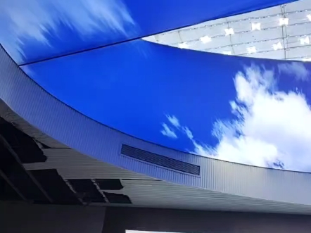 蓝天白云软膜天花吊顶灯箱