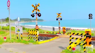 【日本铁道】美丽的海边踏切——JR八戸線　～ 海に近い踏切 ～　（岩手県 洋野町）