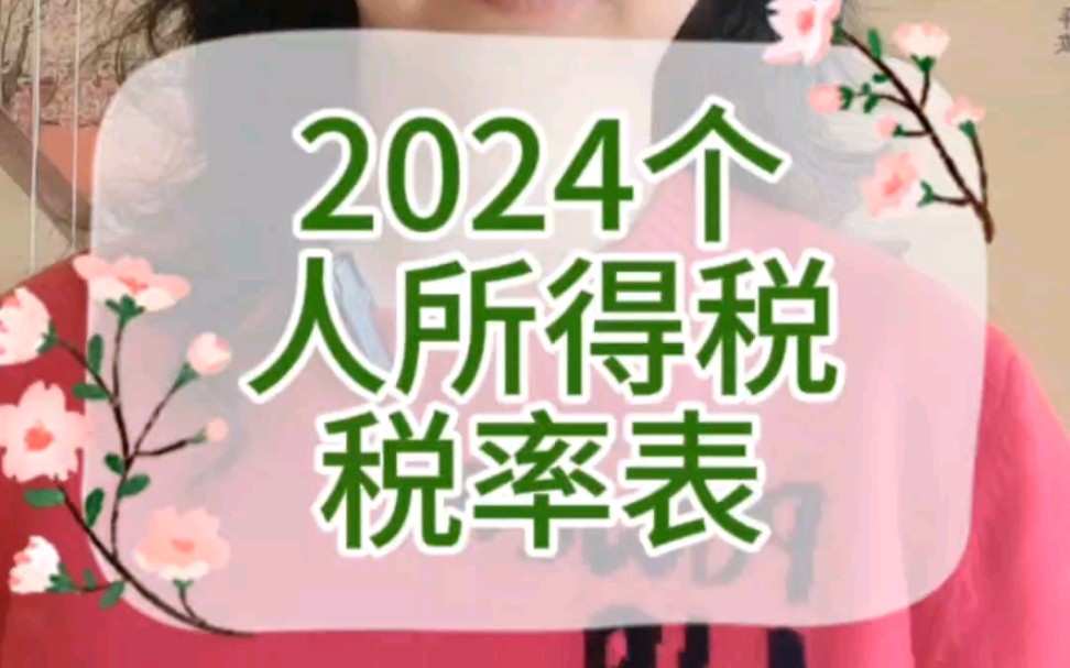 2024个人所得税税率表哔哩哔哩bilibili