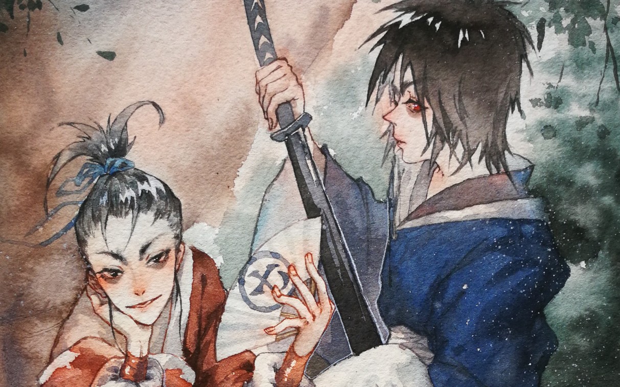 【水彩过程】刺客伍六七·柒七水仙