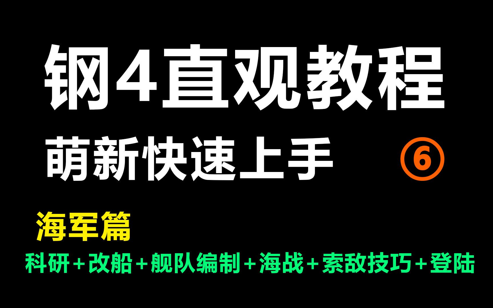 钢铁雄心4直观教程,萌新快速上手6,海军篇(海军科研,改船,舰队编制,海战,索敌技巧,登陆)单机游戏热门视频