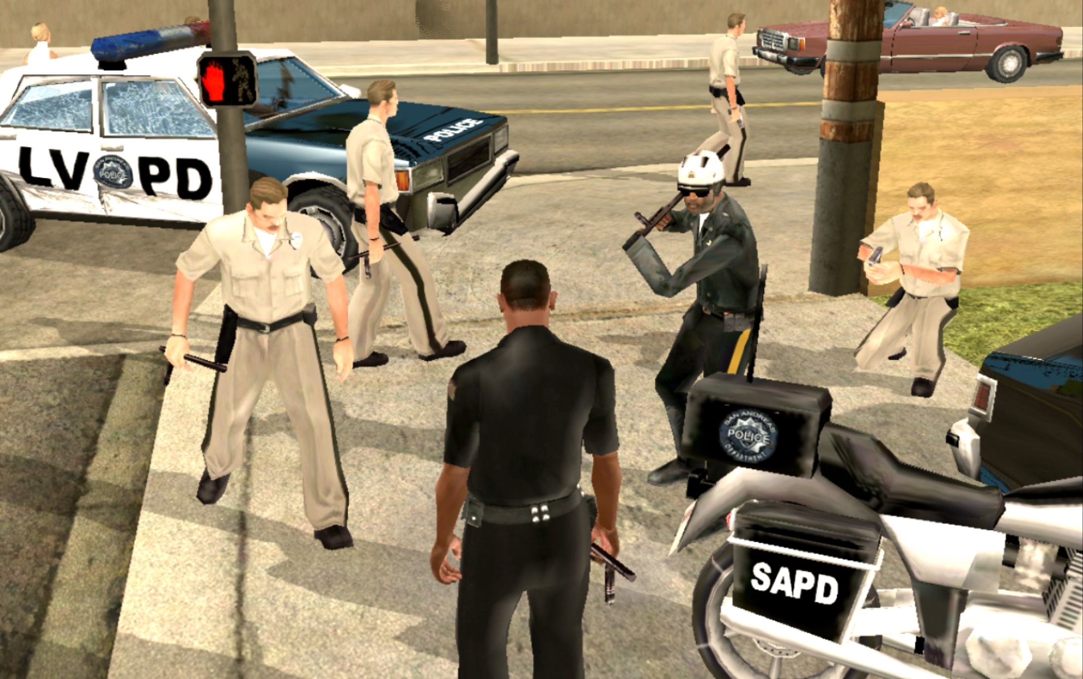 gta:sa警察驾车追击嫌犯