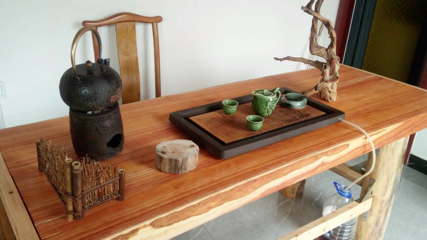 香椿木大板茶桌图片图片