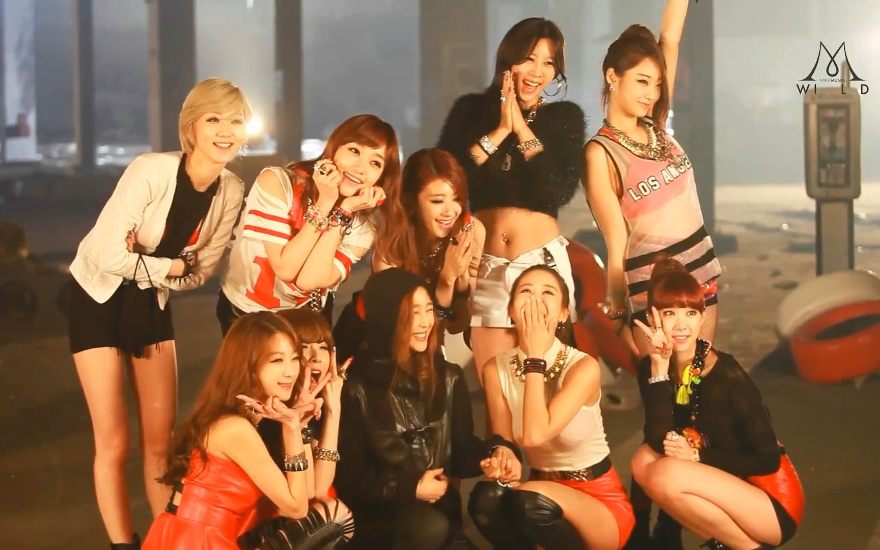 韩国女团9muses - wild (remix version.