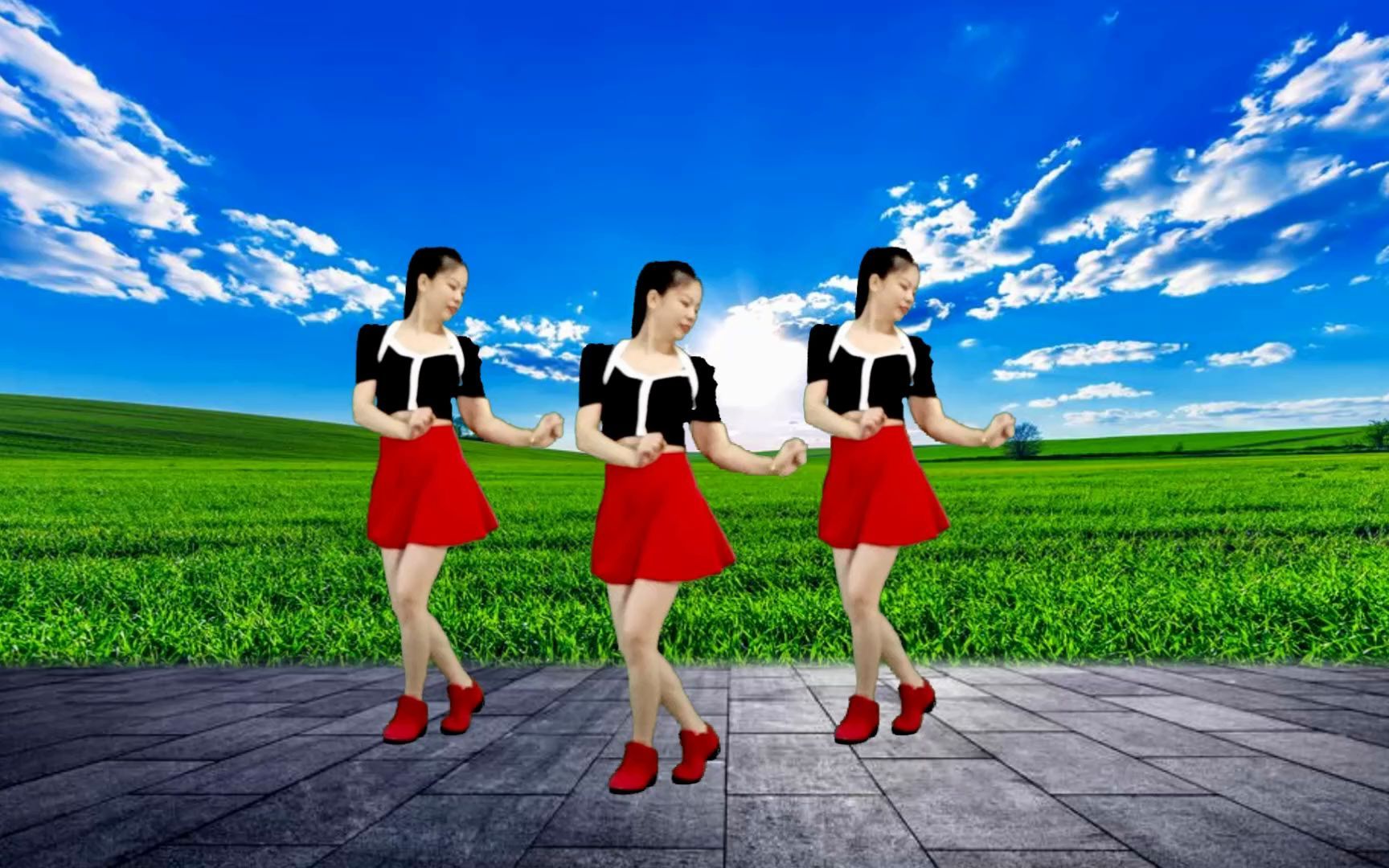 热舞分享,草原风广场舞《火火的红马鞍》