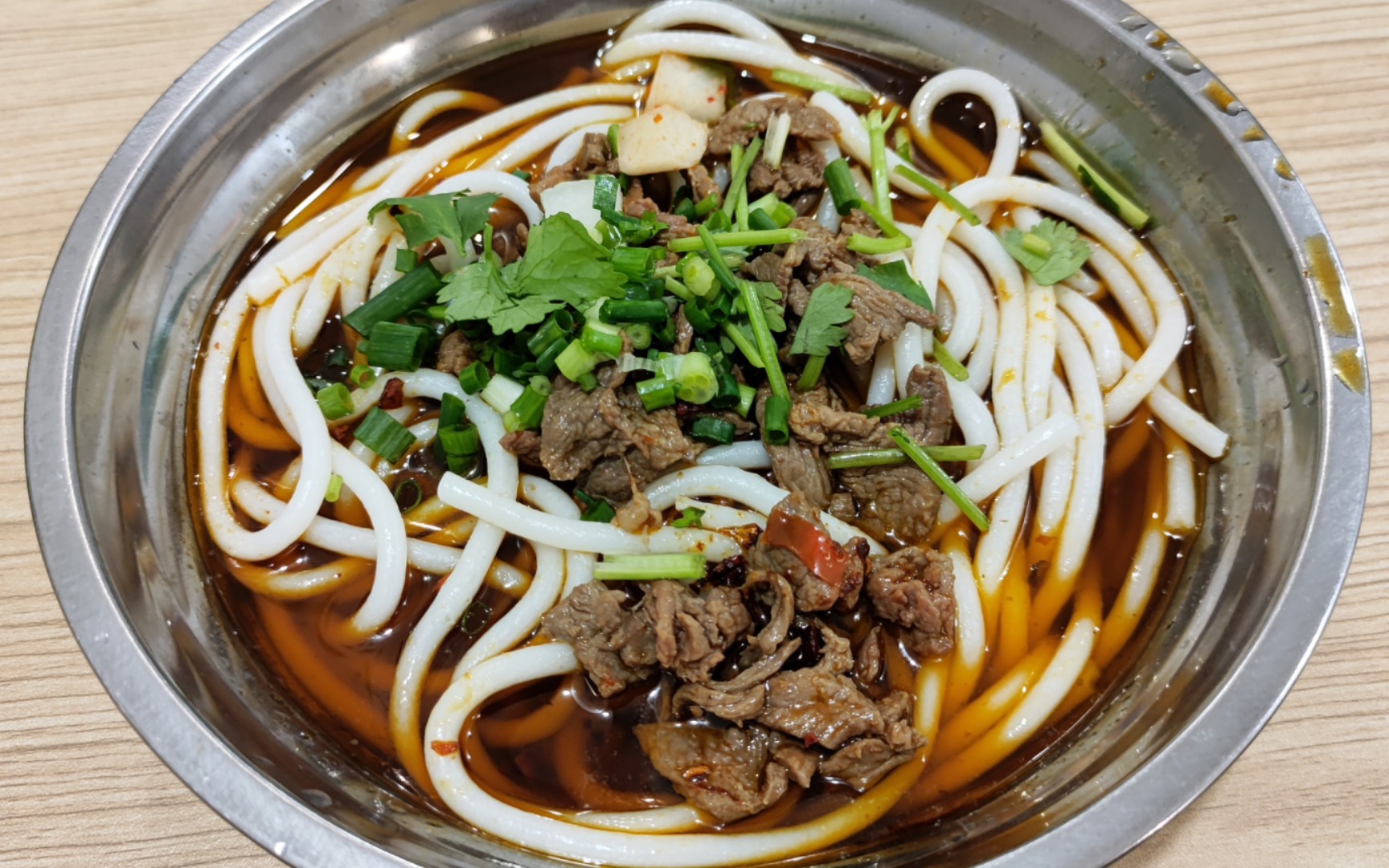 长沙邵阳回族米粉,小炒牛肉粗粉,油多味香